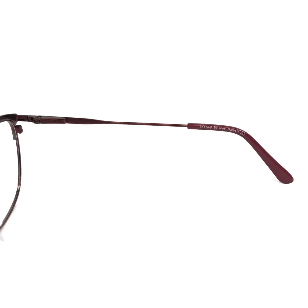New Globe Eyeglasses Frames L5176-P WINE Purple Red Cat Eye Full Rim 55-16-145